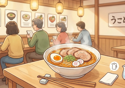 미소라멘 이름 뜻 일본식 라멘집 테이블에 놓인 미소라멘 한 그릇