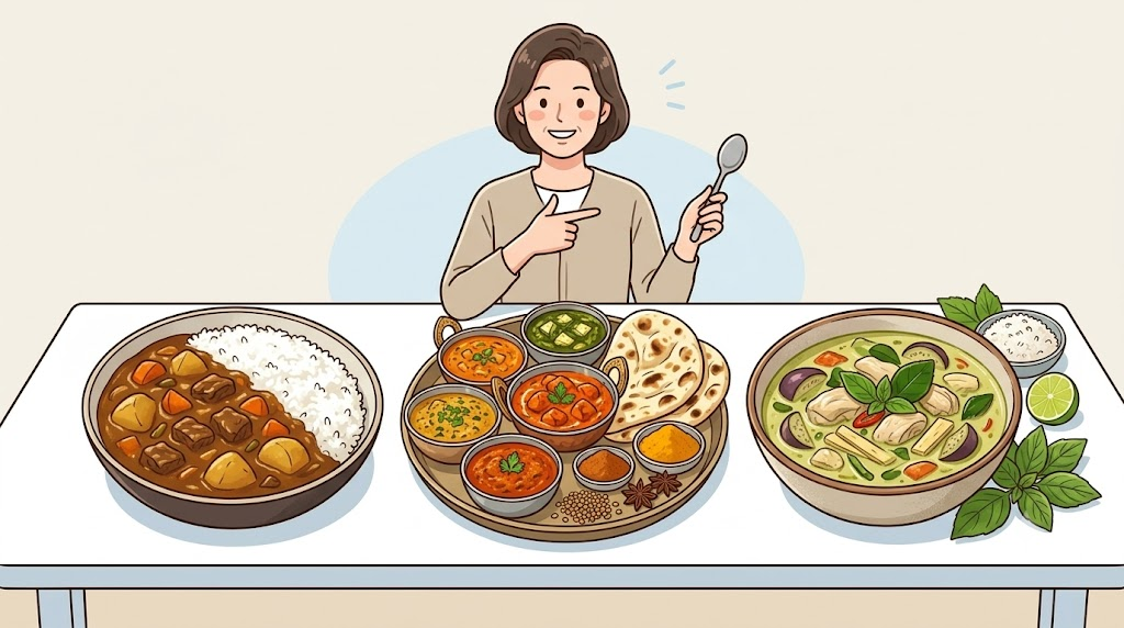 카레 이름 뜻 일본식 카레와 인도식·태국식 커리의 그릇 비교