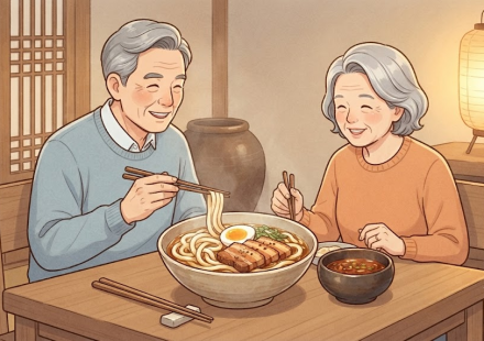 츠케멘 이름 뜻 굵은 면 접시와 진한 국물 그릇이 따로 놓인 츠케멘 상차림