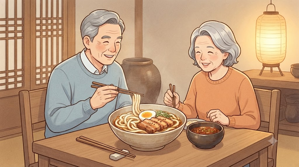 츠케멘 이름 뜻 굵은 면 접시와 진한 국물 그릇이 따로 놓인 츠케멘 상차림