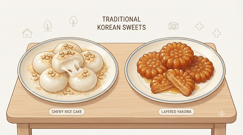 개성주악 이름 뜻 찹쌀로 만든 개성주악과 밀가루로 만든 약과의 차이