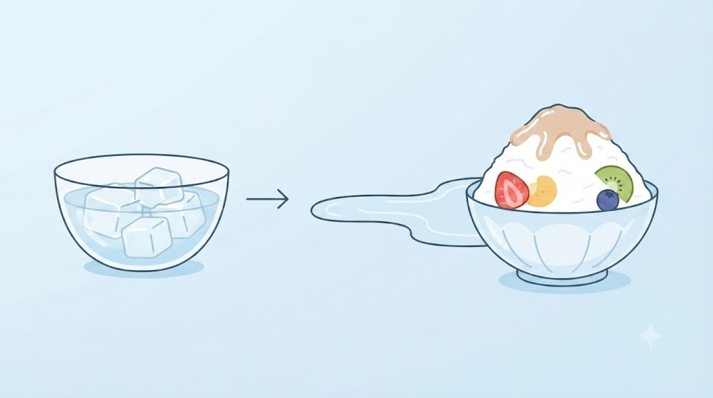 빙수 이름 뜻 얼음물에서 갈아 만든 얼음 간식으로 뜻이 넓어진 빙수 이름