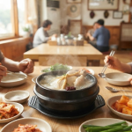 복날 식당에서 삼계탕 한 그릇을 보는 장면과 삼계탕 이름 뜻