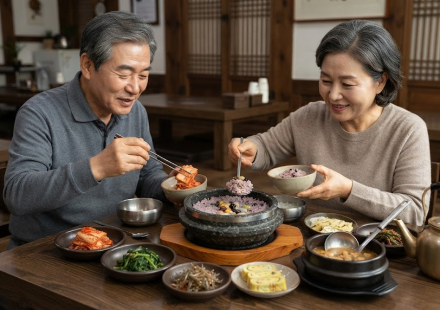 이천쌀밥 이름 뜻을 보여주는 지역 한정식 밥상