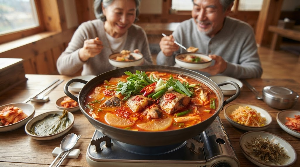 매운탕 이름 뜻 민물고기와 채소를 넣어 끓인 얼큰한 매운탕 한 냄비