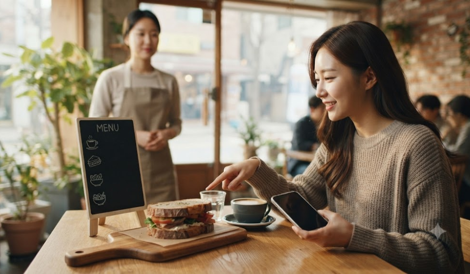 샌드위치 이름 뜻 카페 메뉴 앞에서 선택하는 샌드위치 장면